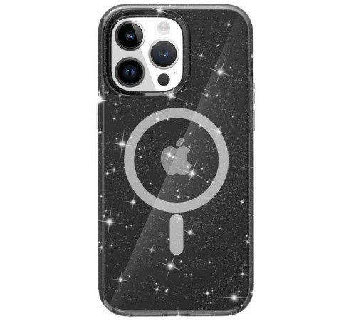 Чохол TPU Galaxy Sparkle (MagFit) для Apple iPhone 12 Pro Max (6.7") Black+Glitter Чохол TPU Galaxy Sparkle (MagFit) для Apple iPhone 12 Pro Max (6.7") Black+Glitter