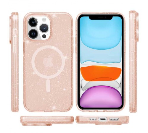 Чохол TPU Galaxy Sparkle (MagFit) для Apple iPhone 12 Pro Max (6.7") Gold+Glitter Чохол TPU Galaxy Sparkle (MagFit) для Apple iPhone 12 Pro Max (6.7") Gold+Glitter