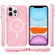 Чохол TPU Galaxy Sparkle (MagFit) для Apple iPhone 12 Pro Max (6.7") Pink+Glitter