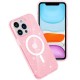 Чохол TPU Galaxy Sparkle (MagFit) для Apple iPhone 12 Pro Max (6.7") Pink+Glitter