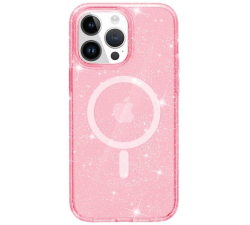 Чохол TPU Galaxy Sparkle (MagFit) для Apple iPhone 12 Pro Max (6.7") Pink+Glitter Чохол TPU Galaxy Sparkle (MagFit) для Apple iPhone 12 Pro Max (6.7") Pink+Glitter