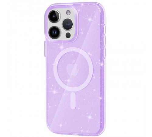 Чохол TPU Galaxy Sparkle (MagFit) для Apple iPhone 12 Pro Max (6.7") Purple+Glitter Чохол TPU Galaxy Sparkle (MagFit) для Apple iPhone 12 Pro Max (6.7") Purple+Glitter