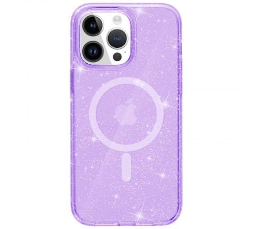 Чохол TPU Galaxy Sparkle (MagFit) для Apple iPhone 12 Pro Max (6.7") Purple+Glitter Чохол TPU Galaxy Sparkle (MagFit) для Apple iPhone 12 Pro Max (6.7") Purple+Glitter