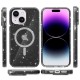 Чохол TPU Galaxy Sparkle (MagFit) для Apple iPhone 15 (6.1") Black+Glitter