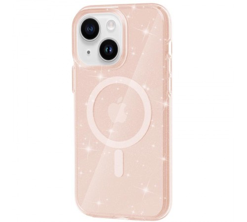 Чохол TPU Galaxy Sparkle (MagFit) для Apple iPhone 15 (6.1") Gold+Glitter Чохол TPU Galaxy Sparkle (MagFit) для Apple iPhone 15 (6.1") Gold+Glitter