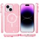 Чохол TPU Galaxy Sparkle (MagFit) для Apple iPhone 15 (6.1") Pink+Glitter