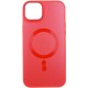 Чохол TPU+Glass Sapphire Midnight Open Camera with MagSafe для Apple iPhone 15 (6.1") Червоний / Red
