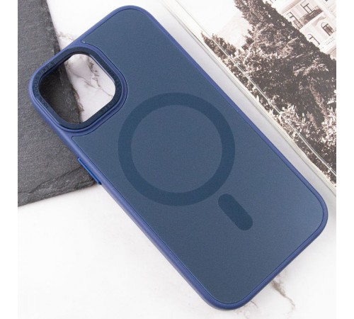Чохол TPU+Glass Sapphire Midnight Open Camera with MagSafe для Apple iPhone 15 (6.1") Синій / Deep navy Чохол TPU+Glass Sapphire Midnight Open Camera with MagSafe для Apple iPhone 15 (6.1") Синій / Deep navy