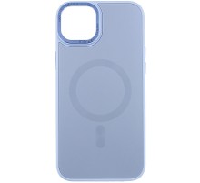 Чохол TPU+Glass Sapphire Midnight Open Camera with MagSafe для Apple iPhone 15 Plus (6.7") Блакитний / Blue