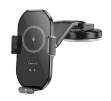 Автотримач з БЗП Borofone BH206 Wireless Charging Car Чорний