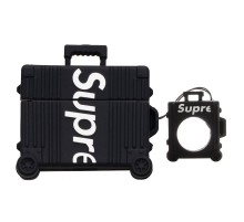 Силіконовий футляр Brand для навушників AirPods 3 + кільце Supreme black
