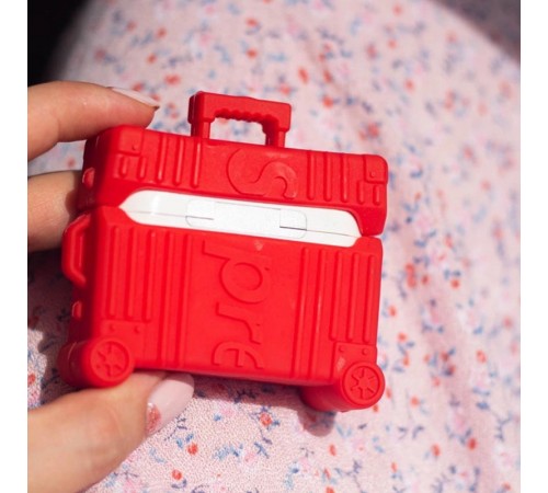 Силіконовий футляр Brand для навушників AirPods Pro + кільце Supreme red Силіконовий футляр Brand для навушників AirPods Pro + кільце Supreme red
