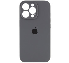 Чохол Silicone Case Full Camera Protective (AA) для Apple iPhone 15 Pro (6.1") Сірий / Dark Gray