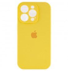 Чохол Silicone Case Full Camera Protective (AA) для Apple iPhone 15 Pro (6.1") Жовтий / Yellow / PVH