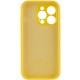 Чохол Silicone Case Full Camera Protective (AA) для Apple iPhone 15 Pro (6.1") Жовтий / Yellow / PVH