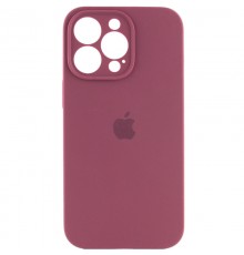 Чохол Silicone Case Full Camera Protective (AA) для Apple iPhone 15 Pro Max (6.7") Бордовий / Plum