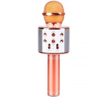 Караоке Мікрофон-колонка WS858 Rose Gold