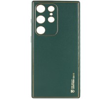 Шкіряний чохол Xshield для Samsung Galaxy S21 Ultra Зелений / Army Green
