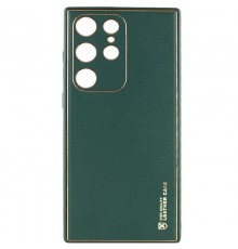 Шкіряний чохол Xshield для Samsung Galaxy S21 Ultra Зелений / Army Green