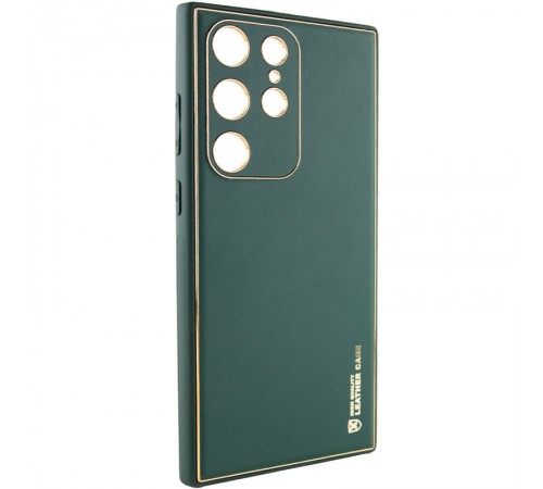 Шкіряний чохол Xshield для Samsung Galaxy S21 Ultra Зелений / Army Green