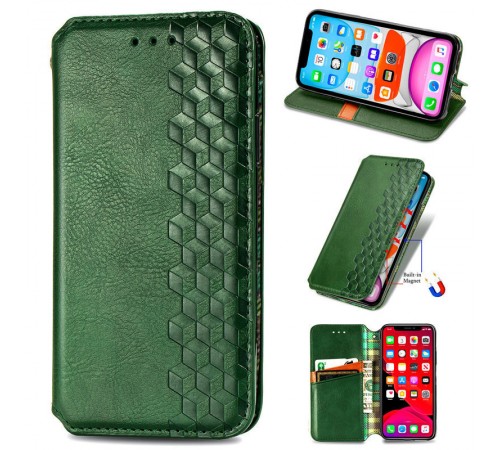 Шкіряний чохол-книжка GETMAN Cubic (PU) для Samsung Galaxy A05 Зелений Шкіряний чохол-книжка GETMAN Cubic (PU) для Samsung Galaxy A05 Зелений