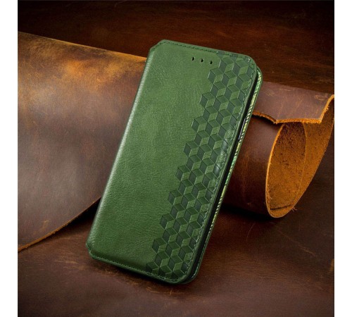 Шкіряний чохол-книжка GETMAN Cubic (PU) для Samsung Galaxy A05 Зелений Шкіряний чохол-книжка GETMAN Cubic (PU) для Samsung Galaxy A05 Зелений