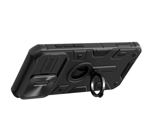 TPU+PC чохол Nillkin CamShield Armor (шторка на камеру) для Apple iPhone 15 Pro Max (6.7") Чорний