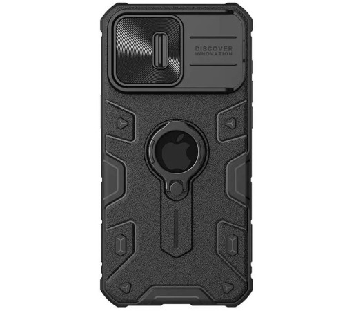 TPU+PC чохол Nillkin CamShield Armor (шторка на камеру) для Apple iPhone 15 Pro Max (6.7") Чорний