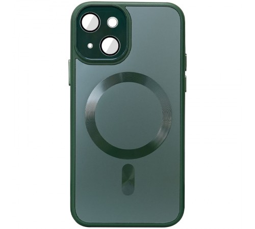 Чохол TPU+Glass Sapphire Midnight with MagSafe для Apple iPhone 15 (6.1") Зелений / Forest green Чохол TPU+Glass Sapphire Midnight with MagSafe для Apple iPhone 15 (6.1") Зелений / Forest green