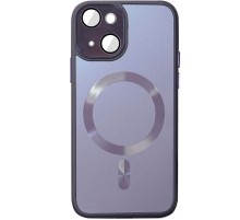 Чохол TPU+Glass Sapphire Midnight with MagSafe для Apple iPhone 15 (6.1") Фіолетовий / Deep Purple