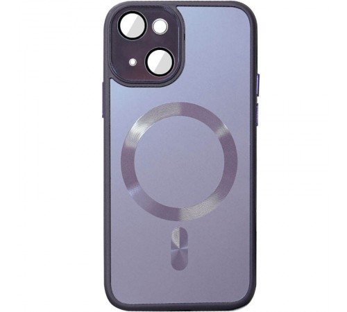 Чохол TPU+Glass Sapphire Midnight with MagSafe для Apple iPhone 15 (6.1") Фіолетовий / Deep Purple Чохол TPU+Glass Sapphire Midnight with MagSafe для Apple iPhone 15 (6.1") Фіолетовий / Deep Purple
