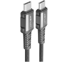 Дата кабель Acefast C1-09 USB-C to USB-C PD240W 40Gbps USB 4 aluminum alloy (1m) Black / Gray