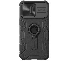 TPU+PC чохол Nillkin CamShield Armor (шторка на камеру) для Apple iPhone 15 Pro (6.1") Чорний