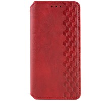 Шкіряний чохол книжка GETMAN Cubic (PU) для Motorola Moto E40 Червоний