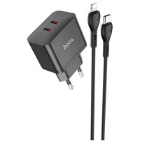 МЗП Hoco N29 PD35W (2USB-C) + кабель Type-C to Lightning Black