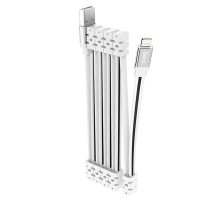 Дата кабель Hoco U103 Magnetic Absorption USB to Lightning (1m) White