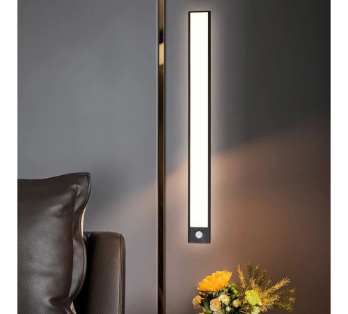 Сенсорний світильник LED з датчиком руху MZ-L1005 (40*10*800mm) Black Сенсорний світильник LED з датчиком руху MZ-L1005 (40*10*800mm) Black