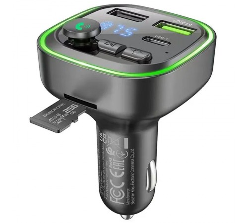 АЗП FM модулятор Borofone BC48 Black