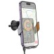 Автотримач з БЗП Hoco HW7 Transparent Discovery Edition (air outlet) Metal gray