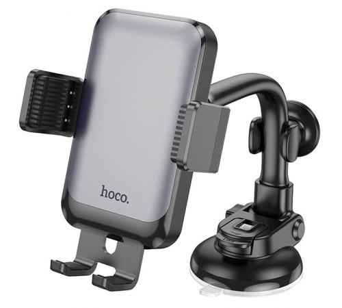 Автотримач Hoco H27 Rock push-type (center console) Black / Gray