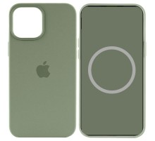 Чохол Silicone case (AAA) full with Magsafe and Animation для Apple iPhone 15 (6.1") Зелений / Cypress