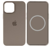 Чохол Silicone case (AAA) full with Magsafe and Animation для Apple iPhone 15 Plus (6.7") Коричневий / Clay