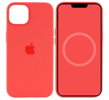 Чохол Silicone case (AAA) full with Magsafe and Animation для Apple iPhone 15 Plus (6.7") Червоний / Guava