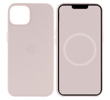 Чохол Silicone case (AAA) full with Magsafe and Animation для Apple iPhone 15 Plus (6.7") Рожевий / Light pink