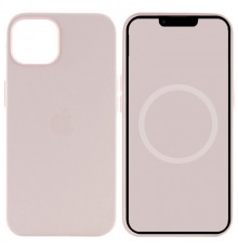 Чохол Silicone case (AAA) with Magsafe and Animation для Apple iPhone 15 Pro Max (6.7") Рожевий / Light pink