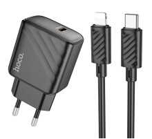 МЗП Hoco CS22A Value PD30W (1USB-C) + кабель Type-C to Lightning Black