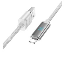 Дата кабель Hoco U127 Power USB to Lightning (1.2m) Silver / Gray