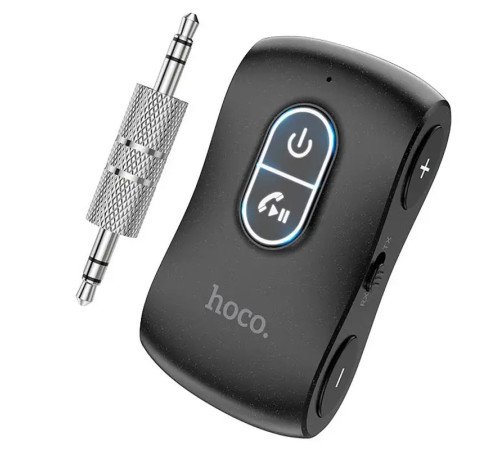 Bluetooth аудіо ресивер/трансмітер Hoco E73 Pro Journey (AUX 3.5mm) Black star