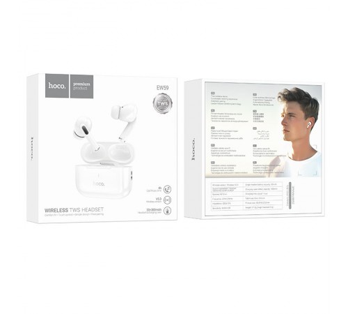 Бездротові TWS навушники Hoco EW59 White Бездротові TWS навушники Hoco EW59 White