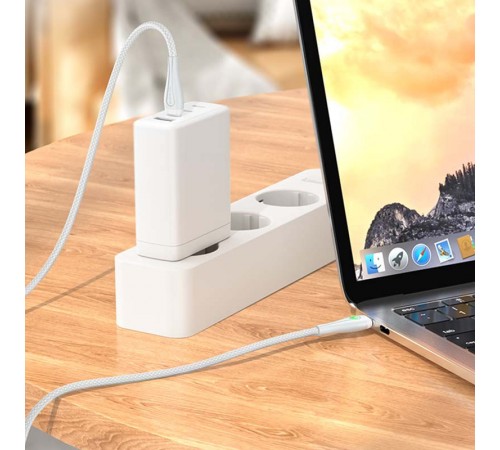 Дата кабель Borofone BX100 Advantage 60W Type-C to Type-C (1m) Gray Дата кабель Borofone BX100 Advantage 60W Type-C to Type-C (1m) Gray